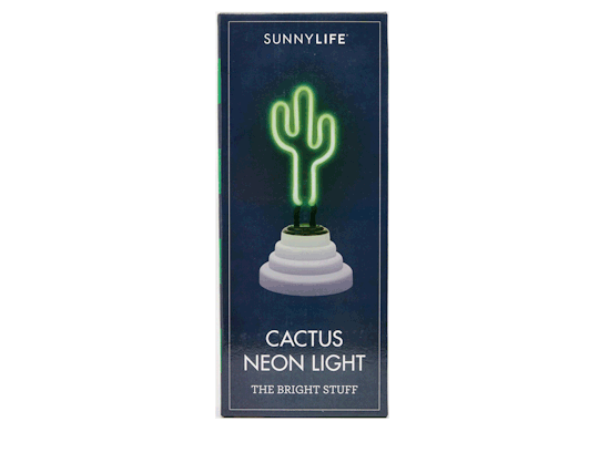 Neon lights are super cool right now. This bright little cactus would give any room plenty of spark. 