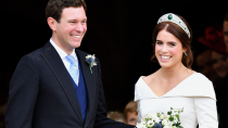 <p> Princess Eugenie and Jack Brooksbank were introduced during a 2010 ski trip in Verbier, Switzerland when she was 20 and he was 24. She later described the meeting with the marketing executive as 'love at first sight'. They married in front of a televised audience in 2018, and are parents to two children, August and Earnest. </p>