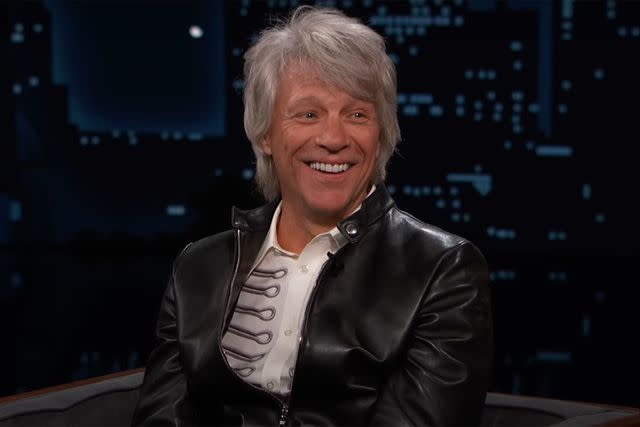 <p>Jimmy Kimmel Live/YouTube</p> Jon Bon Jovi on 'Jimmy Kimmel Live!' on April 10, 2024