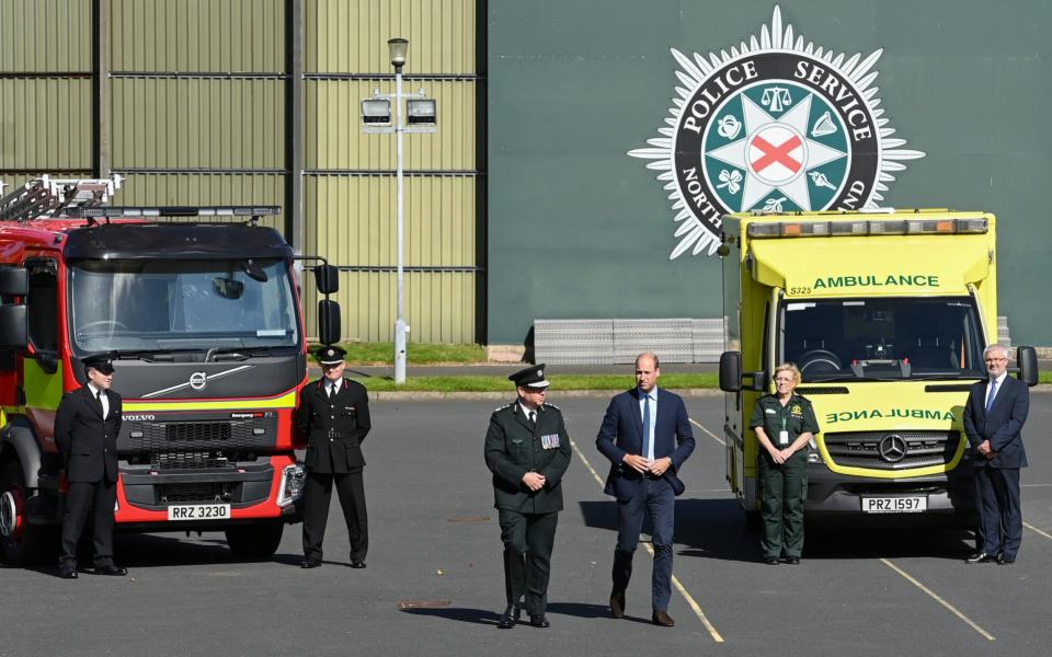 Prince William attends a PSNI Wellbeing Volunteer Training course in Belfast - Pool