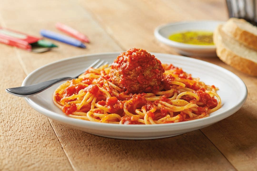 On the kids' menu at Carrabba's restaurants: Spaghetti and meatballs are always a favorite.