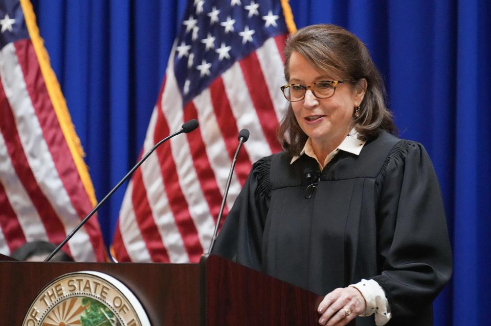 Indiana Supreme Court Chief Justice Loretta Rush framed an opinion in a case prompted by the death of a Border Collie with a reference to a tribute Lord Byron penned to his beloved dog.