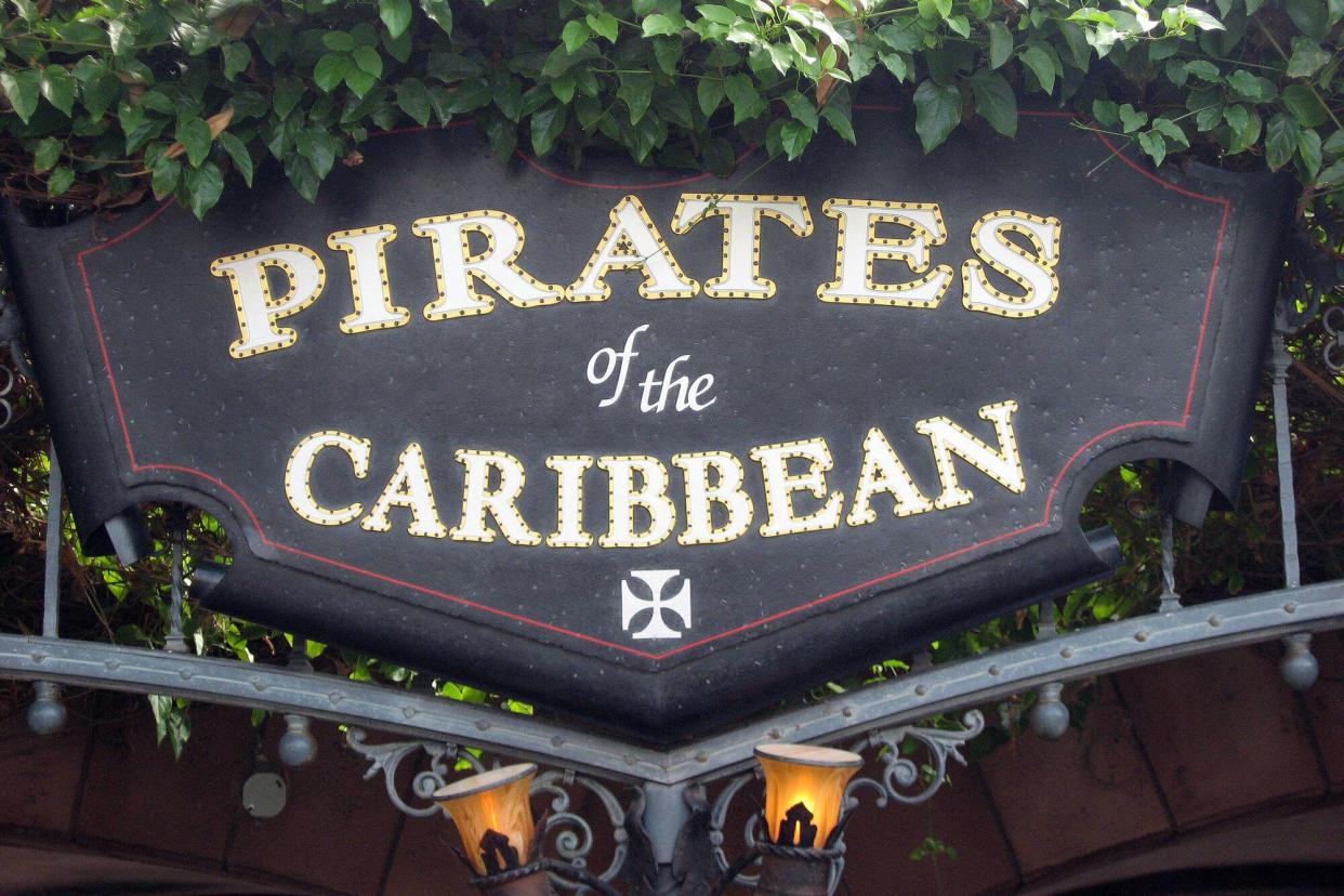 Pirates of the Caribbean sign at Disneyland