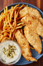 <p>This air fryer fish is the perfect substitute to traditional frying. It is every bit as crunchy and the fish stays perfectly flaky. Skipping the frying means no unnecessary oil and it takes less time!</p><p>Get the <a href="https://www.delish.com/uk/cooking/recipes/a30790141/air-fryer-fish-recipe/" rel="nofollow noopener" target="_blank" data-ylk="slk:Air Fryer Fish" class="link rapid-noclick-resp">Air Fryer Fish</a> recipe.</p>