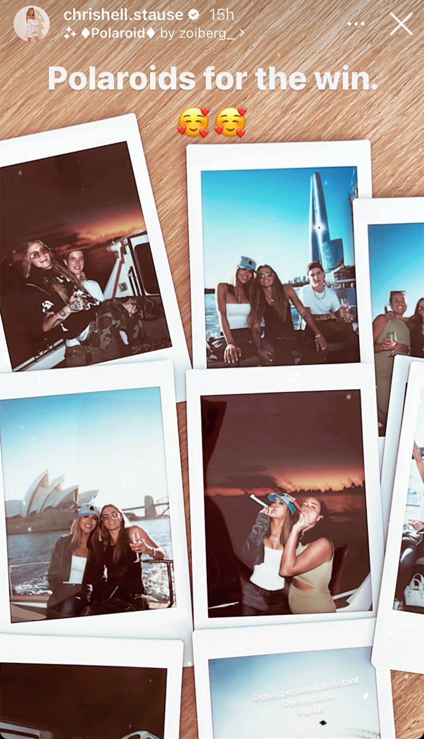 Chrishell Stause and G Flip Polaroids