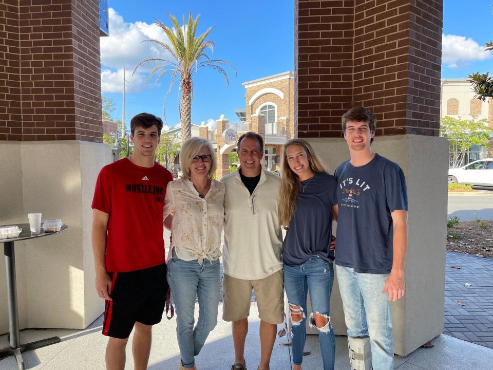 Florida State quarterback Tate Rodemaker poses for a picture with his family.