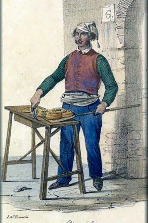 A pizzaiolo in 1830