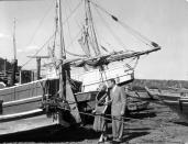 <p>Monroe and DiMaggio ended up traveling all the way to Japan. The actress and baseball player are seen here sightseeing and visiting a string of beached sailboats.</p>