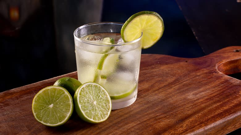 Ice cold caipirinha