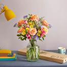 <p>Colourful flowers make us smile, and this vibrant bunch includes scented mint, lisianthus, brodea, and, our favourite, ombre roses! </p><p>Bloom & Wild says: 'So popular, we brought her back! Pink roses, chrysanthemums and little blue cluster lilies burst to life in this lovely bunch. Like summer in a vase.' </p><p><a class="link " href="https://go.redirectingat.com?id=127X1599956&url=https%3A%2F%2Fwww.bloomandwild.com%2Fsend-flowers%2Fbouquet%2Fthe-maya&sref=https%3A%2F%2Fwww.housebeautiful.com%2Fuk%2Fgarden%2Fplants%2Fg33409082%2Fbloom-wild-flowers%2F" rel="nofollow noopener" target="_blank" data-ylk="slk:SHOP NOW;elm:context_link;itc:0;sec:content-canvas">SHOP NOW</a></p>