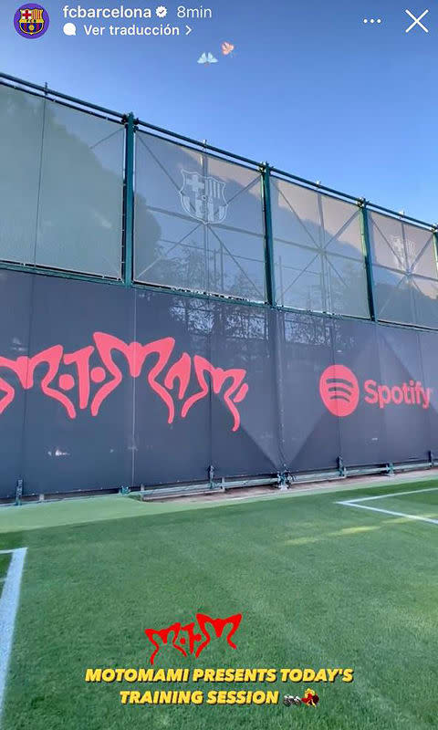 Entrenamiento del Barça previo al Clásico