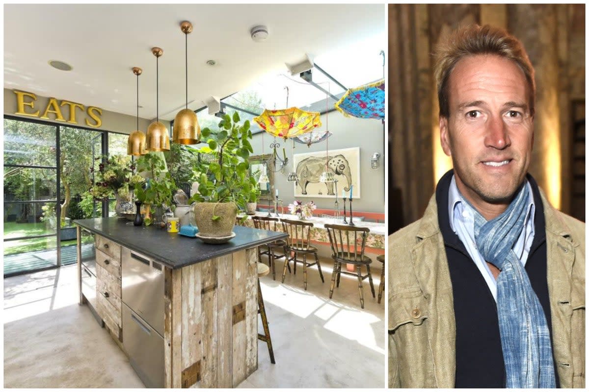 The colourful kitchen at Ben Fogle’s house which is now up for rent  ( )