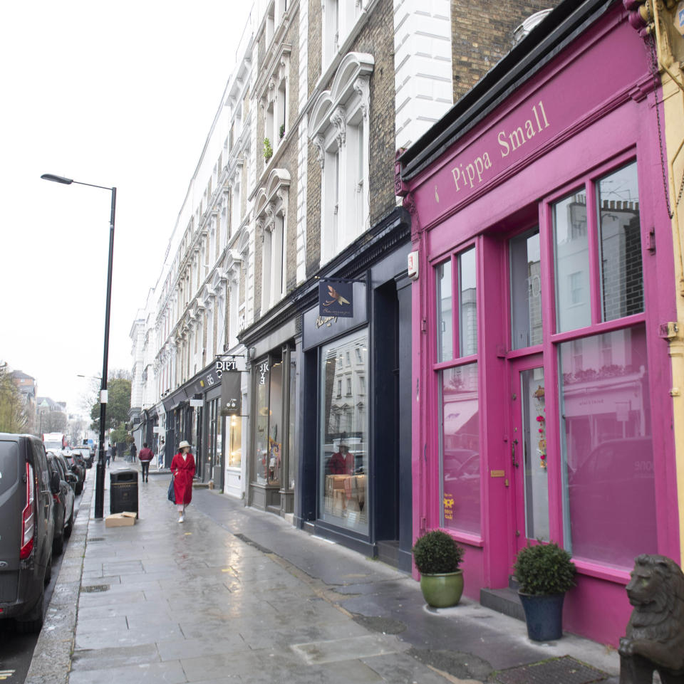 Photo by: KGC-520/STAR MAX/IPx 2020 3/19/20 Fashion Retailers are closing down and emptying their shelves on Westbourne Grove in Notting Hill including Gwyneth Paltrow's pop up clothes shop Goop as Coronavirus fears spread in London.