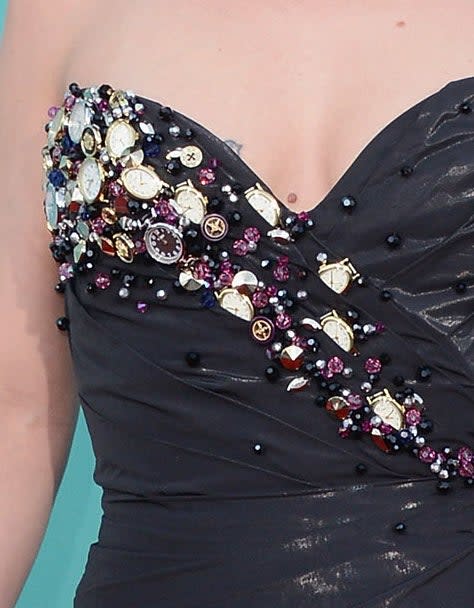 Closeup of someone's gown