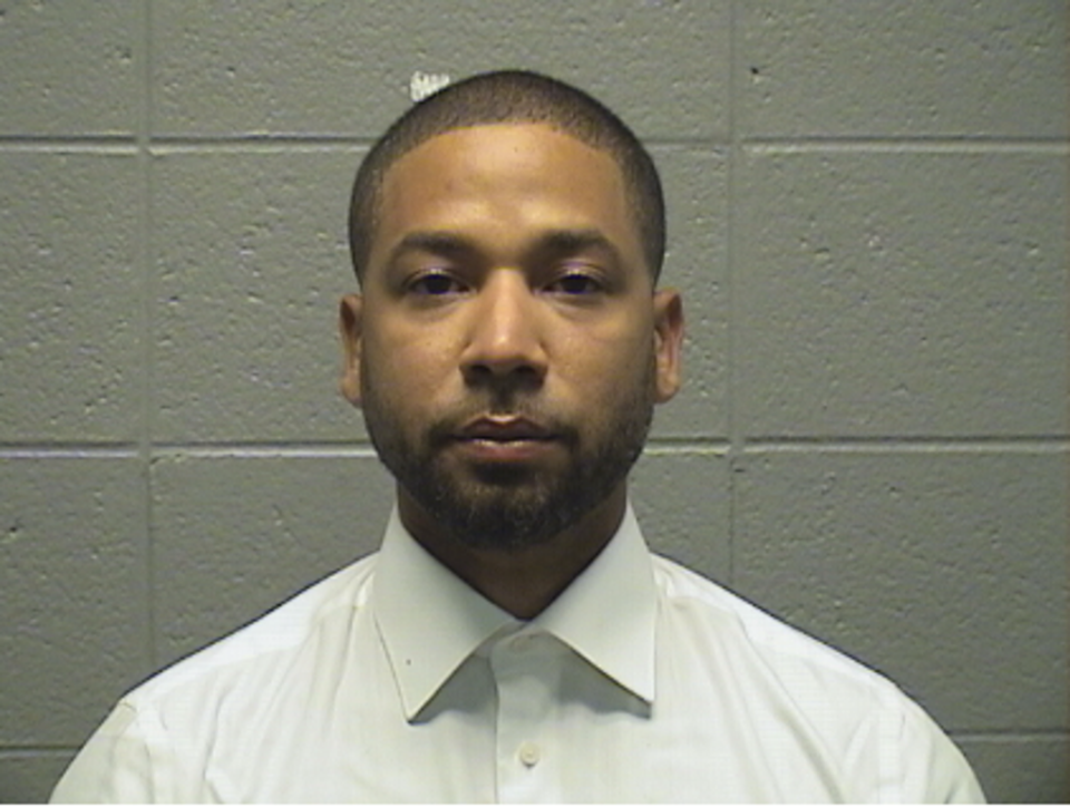 Cook County Sheriff’s Office released a booking mugshot after Jussie Smollett’s sentencing on Thursday (Cook County Sheriff’s Office)