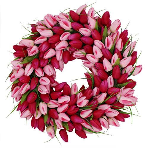 16) Pink Tulip Wreath