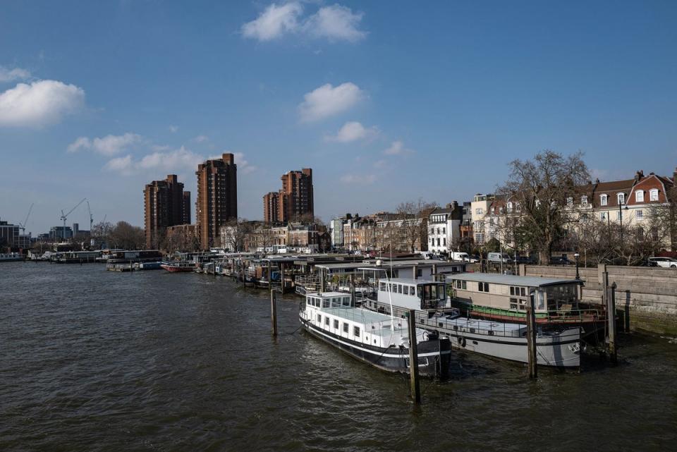 The houseboat moorings at Chelsea Reach (Daniel Hambury/Stella Pictures Ltd)