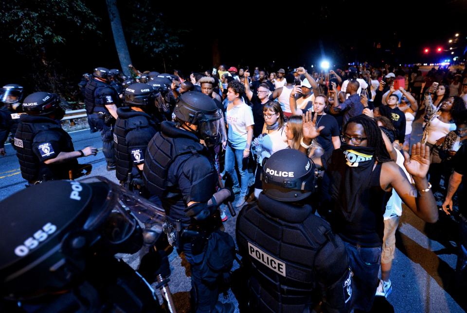 Protests erupt after deadly police shooting in Charlotte, N.C.