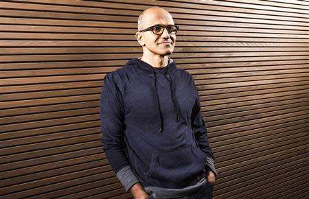 Satya Nadella, executive vice president of Microsoft�s Cloud and Enterprise group, is seen in this undated Microsoft handout photograph released on February 4, 2014. REUTERS/Microsoft/Handout via Reuters