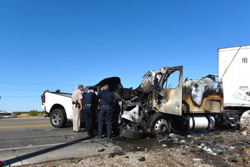 The California Highway Patrol investigates a fatal crash at West Grayson and Shiloh roads on Thursday, Sept. 22.