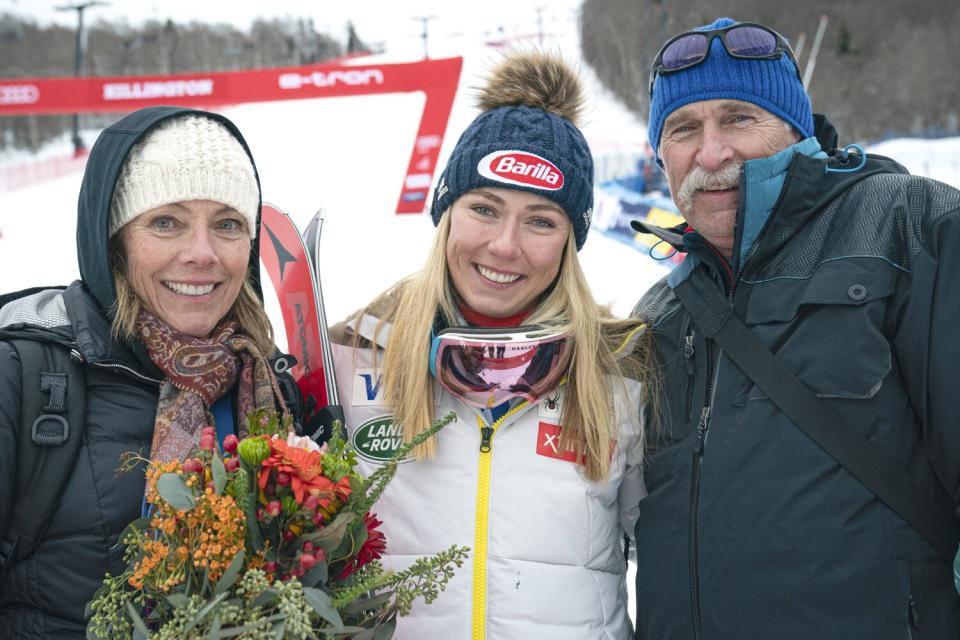 Mikaela Shiffrin and Mom &amp; Dad