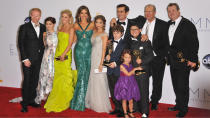 <p>A major hit for ABC, "Modern Family" debuted in 2009 and ran for 11 seasons. Its 2020 series finale drew in a seriously impressive 7.4 million viewers, according to Variety, highlighting the sitcom's overwhelming popularity.</p> <p>The show's average ad revenue held steady between $224,000 to nearly $240,000 per 30-second spot from its 2014-15 season through its 2017-18 season, according to Statista. This number dropped to $164,767 per 30-second spot during its 2018-19 season and $148,228 in its 2019-20 season.</p> <p>In a 2010 deal, USA Network purchased syndication rights for "Modern Family," valued at $1.5 million per episode, according to The Hollywood Reporter. Hulu and NBCUniversal's Peacock announced plans to share streaming rights for all 250 episodes of the sitcom in 2021.</p> <p><em><strong>Learn: <a href="https://www.gobankingrates.com/saving-money/entertainment/expensive-movies-debuting-streaming-2021/?utm_campaign=1148443&utm_source=yahoo.com&utm_content=6&utm_medium=rss" rel="nofollow noopener" target="_blank" data-ylk="slk:Most Expensive Movies Debuting on Streaming in 2021;elm:context_link;itc:0;sec:content-canvas" class="link ">Most Expensive Movies Debuting on Streaming in 2021</a></strong></em></p> <p><small>Image Credits: Featureflash Photo Agency / Shutterstock.com</small></p>