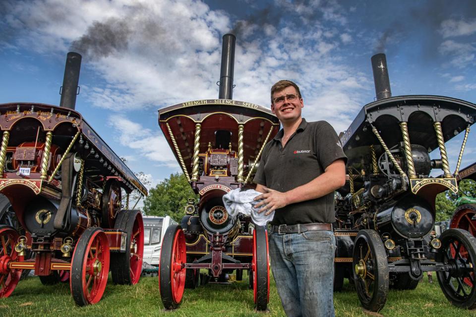 James Ragsdale with his engine at Hunton Steam Gathering. (Photo: Tony Johnson)