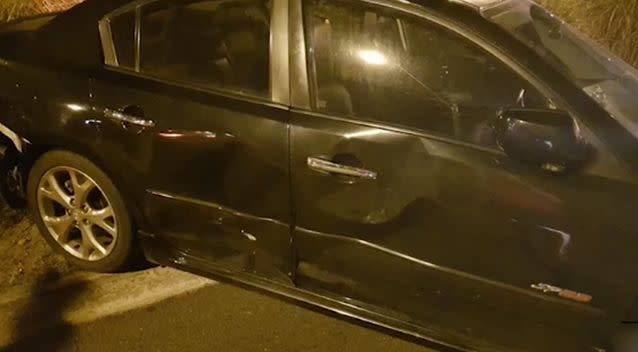 Some of the damage to the car. Source: Facebook / Dashcam Owners Australia
