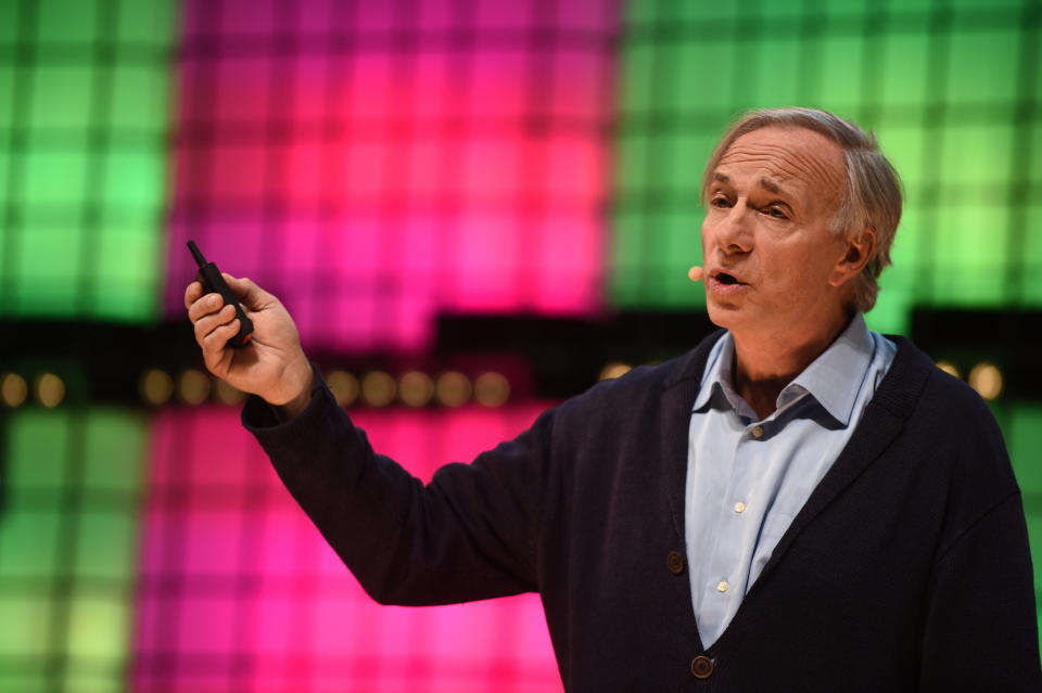 LISBON, PORTUGAL - NOVEMBER 07: Ray Dalio, Bridgewater Associates on Centre Stage during day two of Web Summit 2018 at the Altice Arena on November 7, 2018 in Lisbon, Portugal. In 2018, more than 70,000 attendees from over 170 countries will fly to Lisbon for Web Summit, including over 1,500 startups, 1,200 speakers and 2,600 international journalists. (Photo by Eoin Noonan /Web Summit via Getty Images)