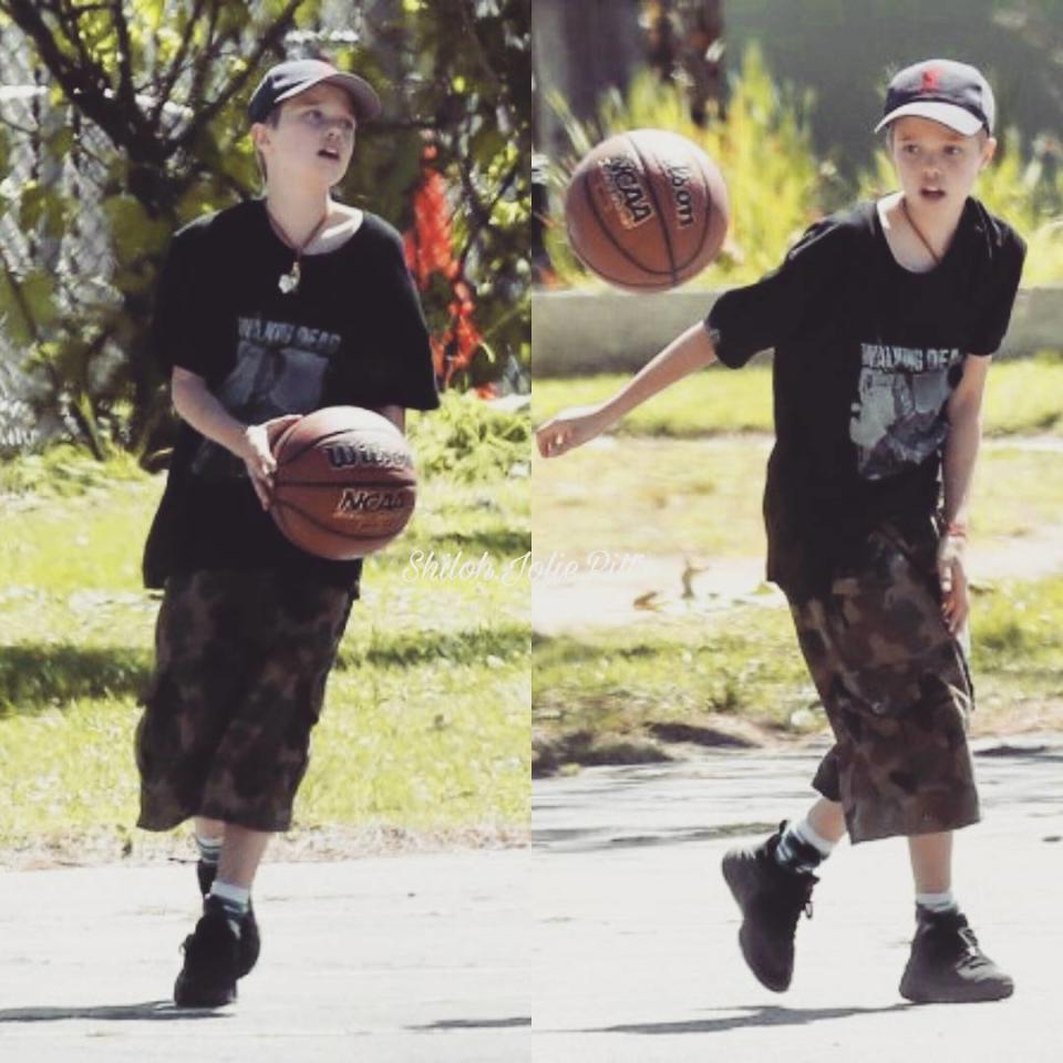 Shiloh también es fan del baloncesto. Instagram @shiloh.jolie.pitt
