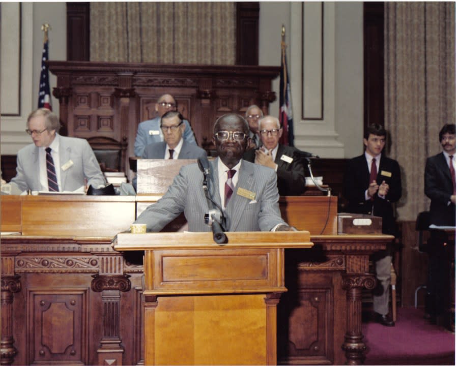 Dent at the Georgia Capitol. <em>Courtesy: Historic Augusta.</em>