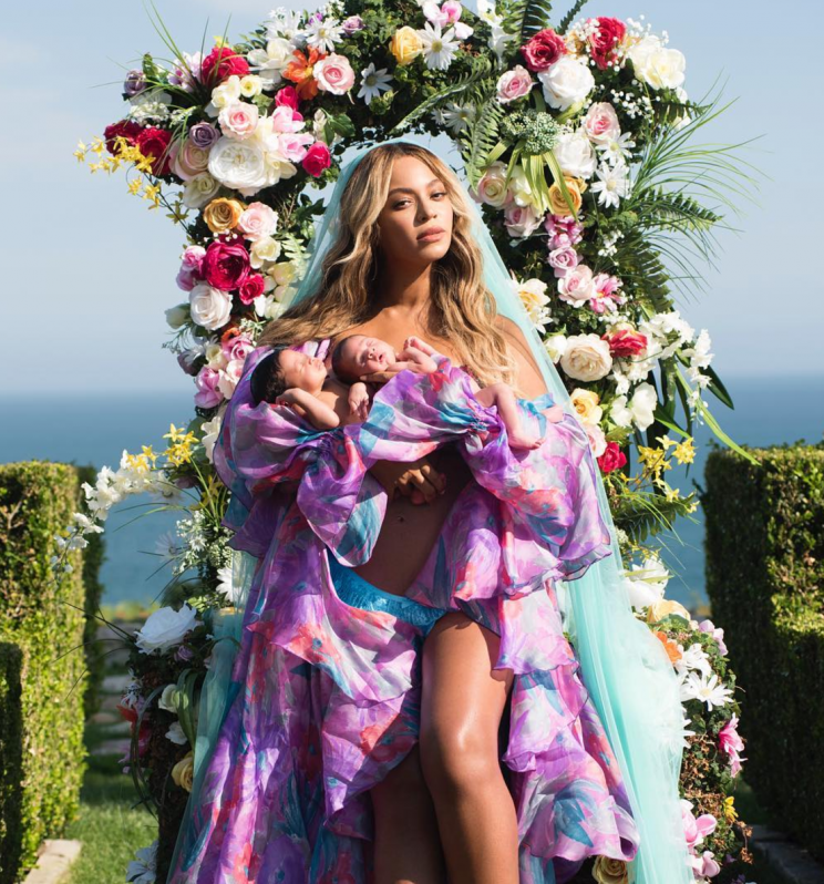 Beyonce shared the first picture of Rumi and Sir Carter earlier this month.