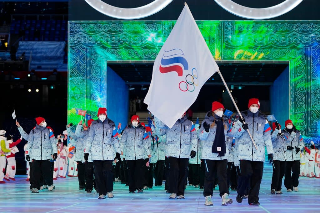 Russian athletes competed at the Winter Olympics under ‘ROC' (AP)