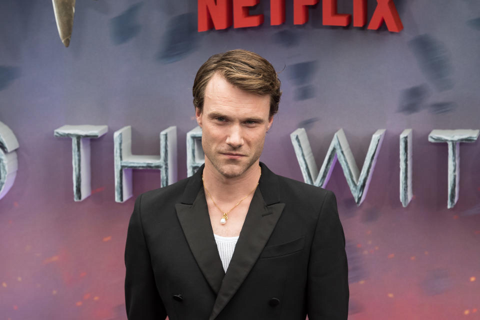 LONDON, UNITED KINGDOM - JUNE 28, 2023: Hugh Skinner attends the UK premiere of Netflix's The Witcher Season 3 at The Now Building in St Giles Square in London, United Kingdom on June 28, 2023. (Photo credit should read Wiktor Szymanowicz/Future Publishing via Getty Images)