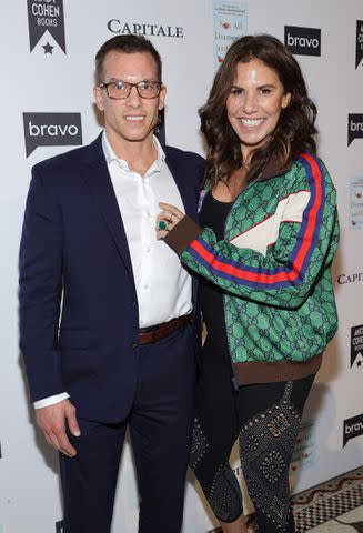 <p>Jamie McCarthy/Getty</p> Cindy Barshop and Jay Cardiello at a party in 2021