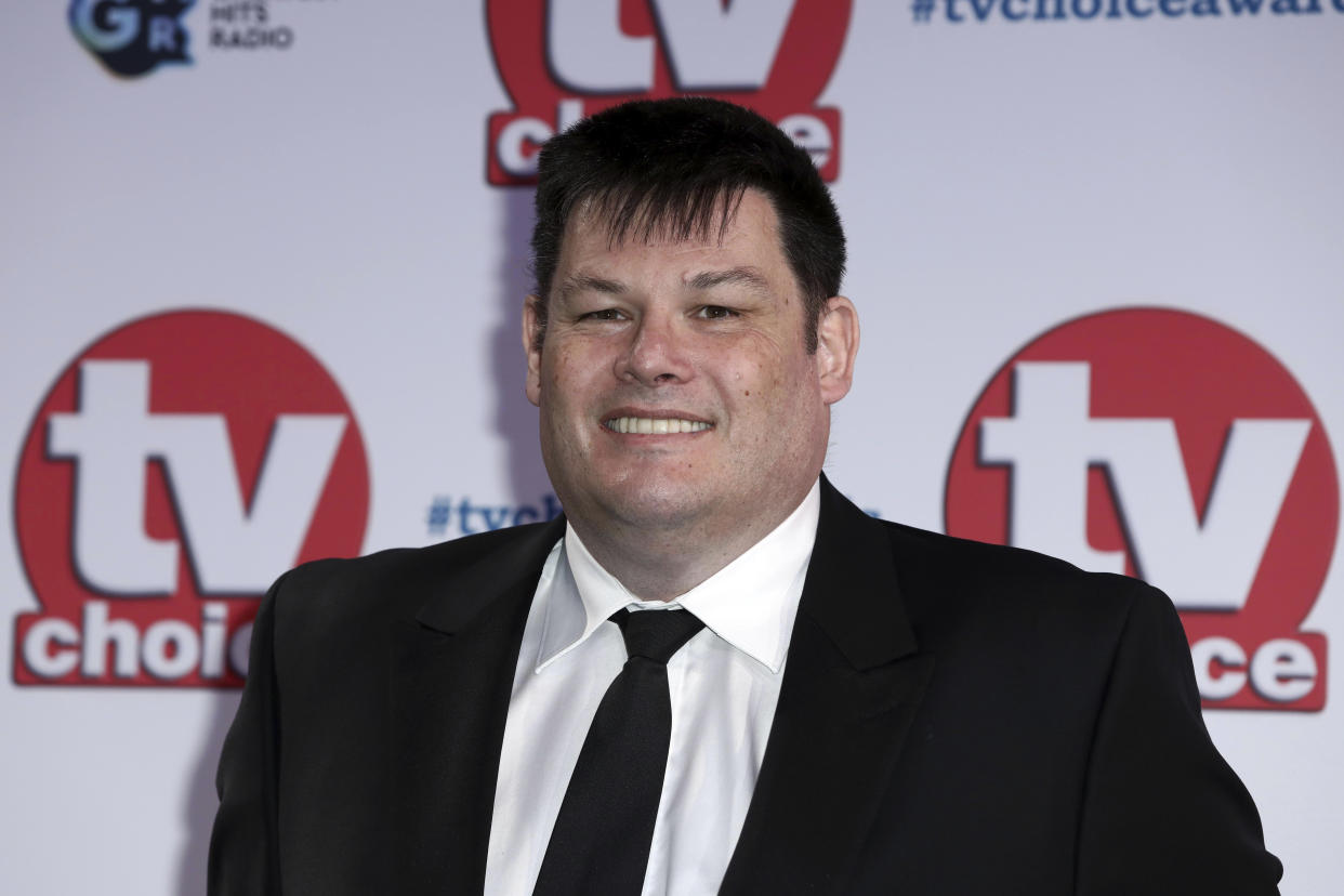 TV personality Mark Labbett poses for photographers on arrival at the TV Choice Awards in central London on Monday, Sept. 9, 2019. (Photo by Grant Pollard/Invision/AP)
