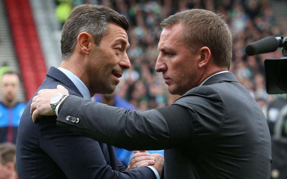 Rangers' Pedro Caixinha and Celtic's Brendan Rodgers meet for the second time in a week on Saturday at noon at Ibrox - PA