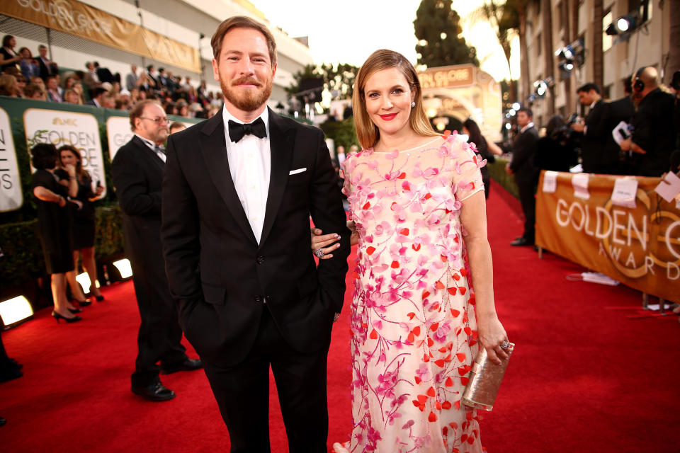 Kopelman and Barrymore arrive to the 71st Annual Golden Globe Awards on Jan. 12, 2014. (Photo: Christopher Polk/NBC via Getty Images)