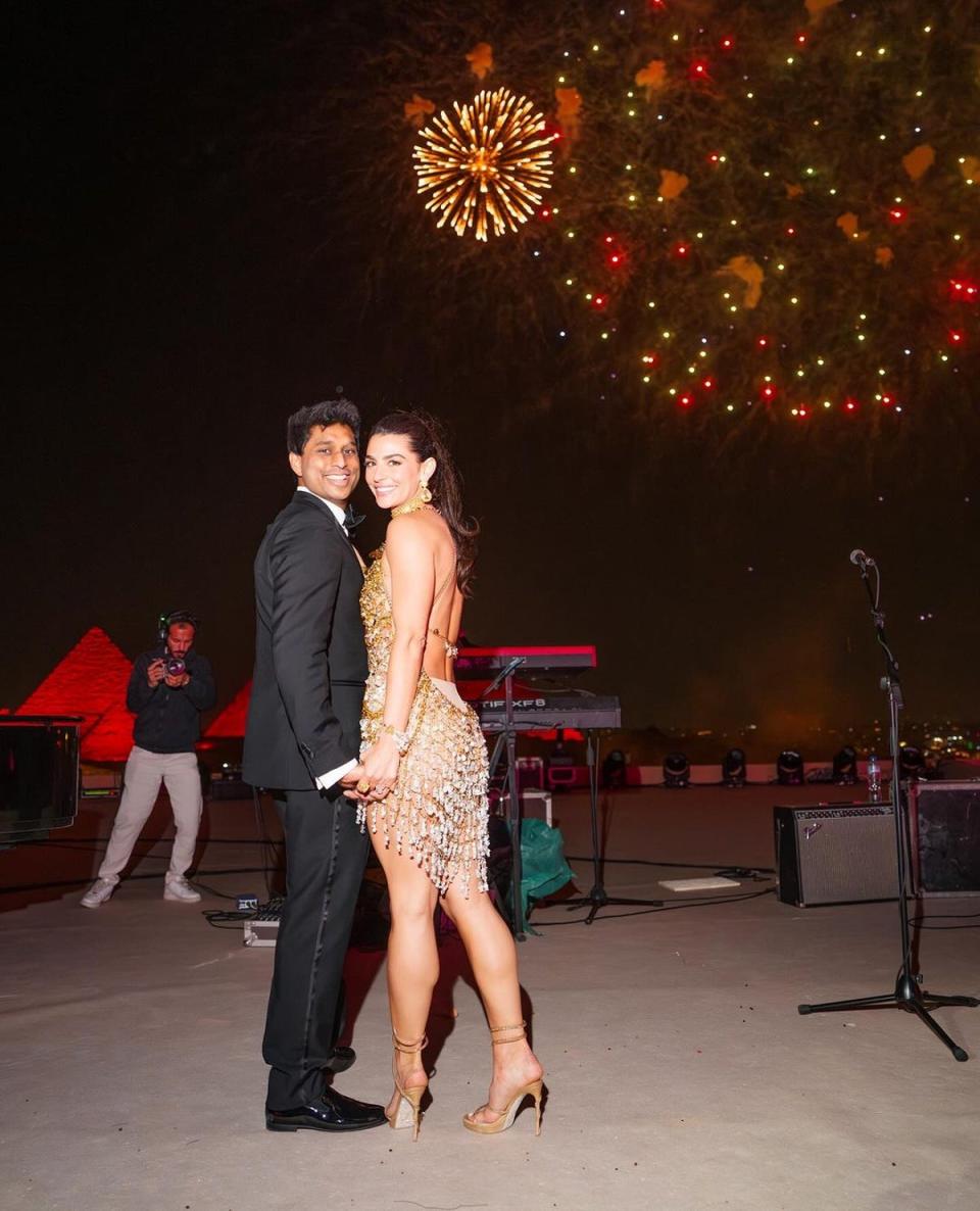 Ankur Jain and Erika Hammond’s wedding celebrations in Egypt (Ankur Jain/Instagram)
