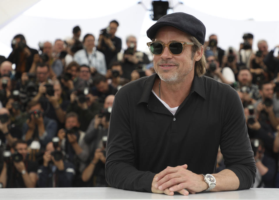 Actor Brad Pitt poses for photographers at the photo call for the film 'Once Upon a Time in Hollywood' at the 72nd international film festival, Cannes, southern France, Wednesday, May 22, 2019. (Photo by Vianney Le Caer/Invision/AP)