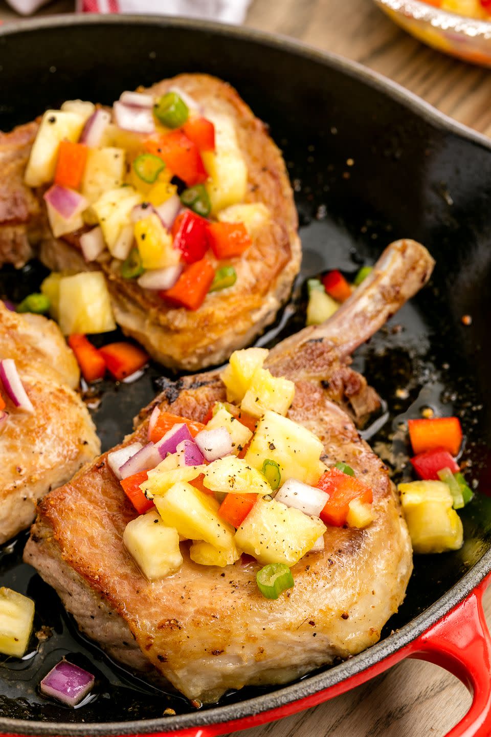 Skillet Pork Chops with Pineapple Salsa