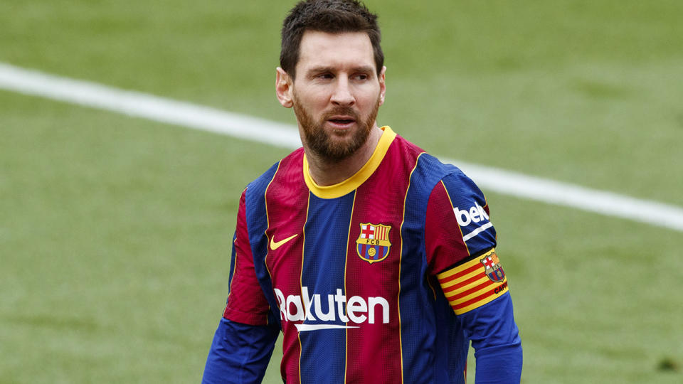 Lionel Messi, pictured here in action for Barcelona in La Liga.