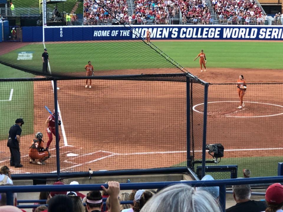 The view from the Women's College World Series