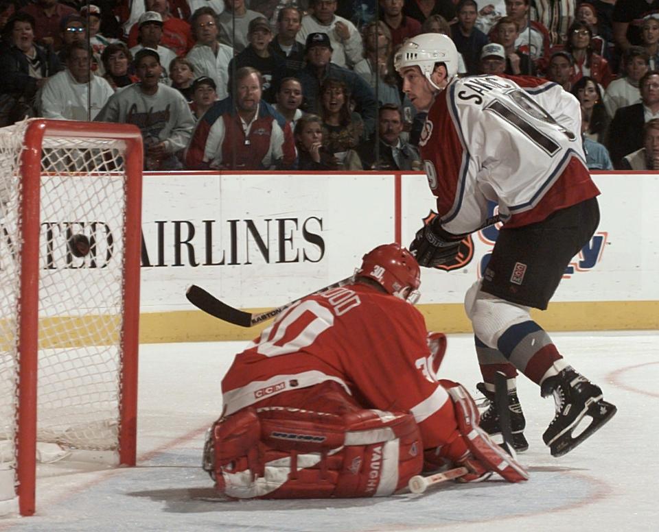 <p>The 1995-96 Detroit Red Wings still stand as the winningest regular season team of all time with their gaudy 62-13-7 record. Detroit met its match in the Western Conference finals though, falling in six games to the Colorado Avalanche. </p>