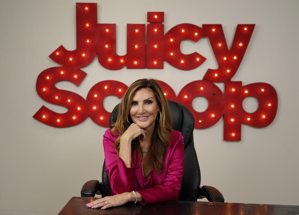 Heather McDonald poses for a portrait, Wednesday, Sept. 13, 2023, at her podcast studio in Los Angeles. (AP Photo/Chris Pizzello)