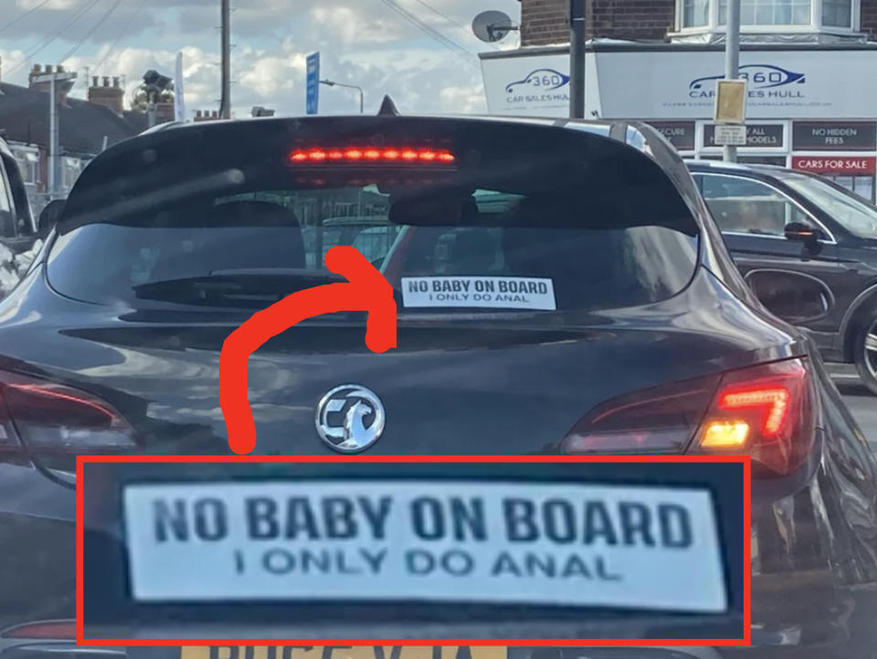 "No baby on board, I only do anal"