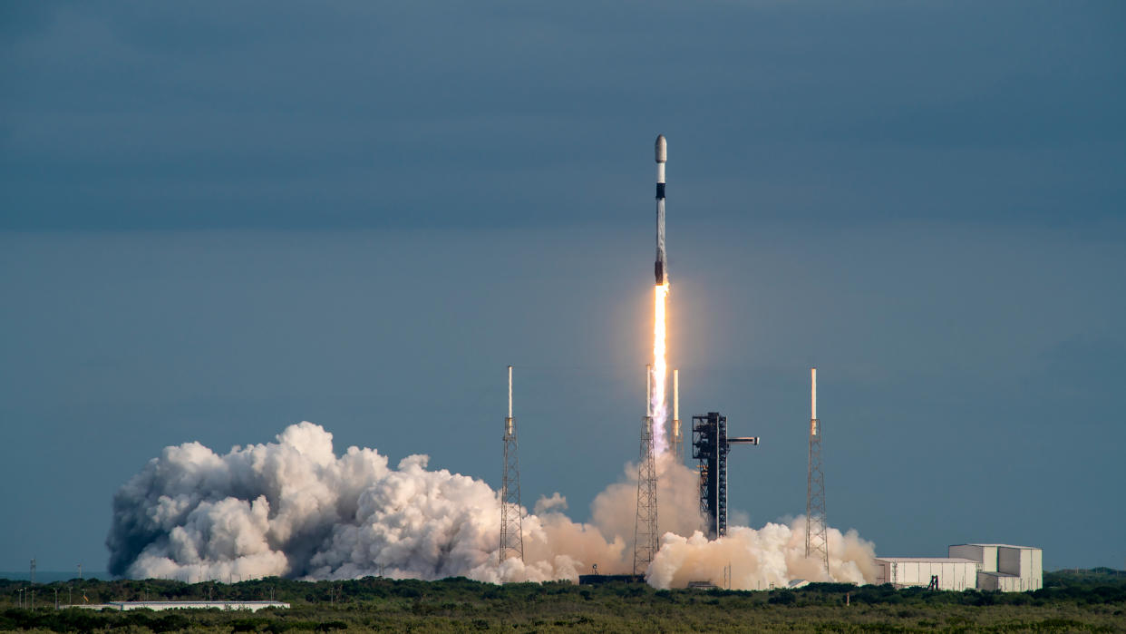 SpaceX launching Falcon 9 rocket on record-tying 20th mission today