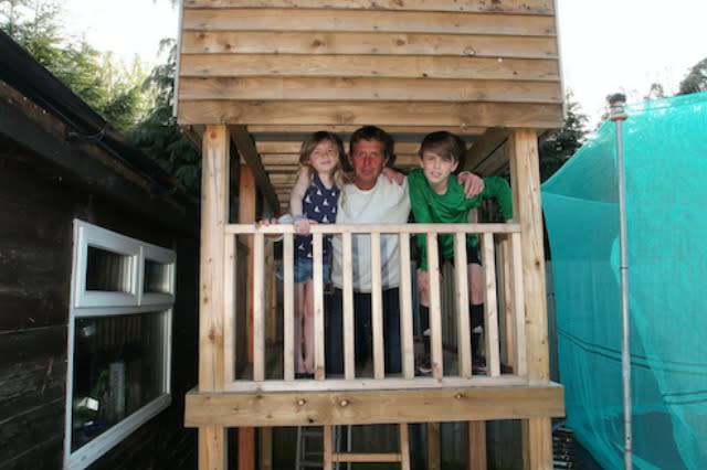 The family in the playhouse