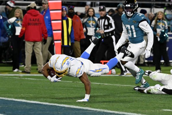 Running back Austin Ekeler and the Los Angeles Chargers will face the New England Patriots on Sunday in Foxborough, Mass. File Photo by Joe Marino/UPI