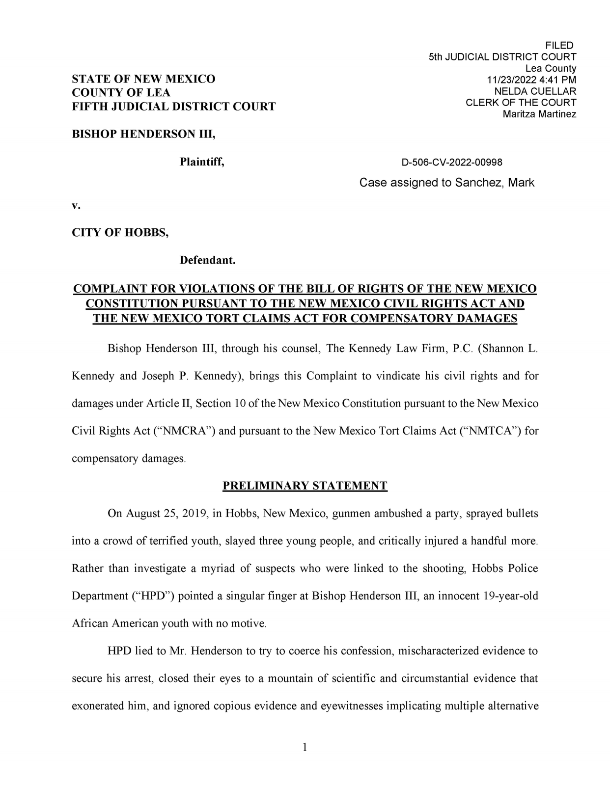 Page 1 of Henderson Complaint with attachments_FINAL, 11.23.22.pdf